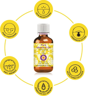 Deve Herbes Vitamin E Oil for Healthy Skin, Hair & Nails | Pure | Non-Sticky | Non-greasy | Lightweight | All Skin Types | Men and Women 15ml